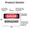 Signmission Biohazard Danger Sign, Plastic, 24in W x 18in L, 2PK OS-2PACK-DS-P-1824-L-2411 - alternate 3